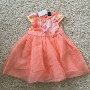 New GAP dress tulle fancy gown holiday wedding flower girl floral bow 12-18 mths